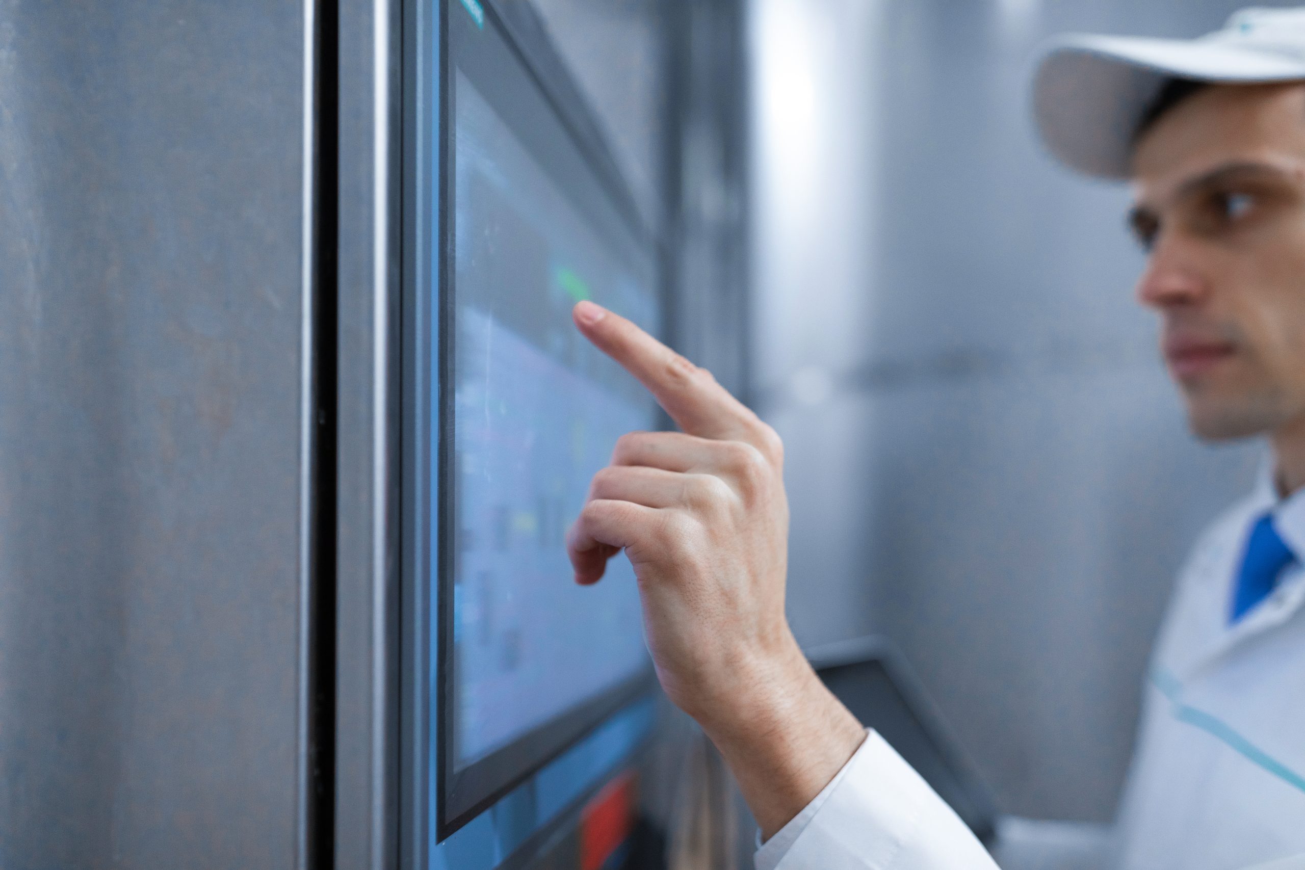 Industrial touchscreen technology in use